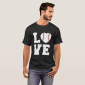 T-shirt Love Baseball Word Art (Devant entier)