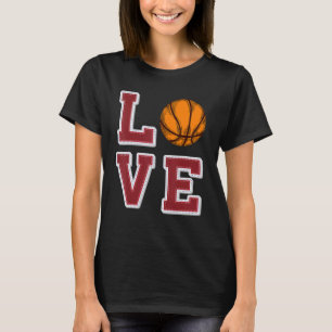T-shirt Love Basketball Retro Vintage Jeu de correspondanc