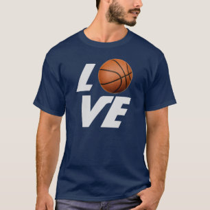 T-shirt Love Basketball - Tee - shirts couleur ble