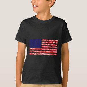 T-shirt Love Be Kind Compion Égalité Drapeau Américain Éta