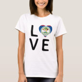 T-shirt Love - Belize Flag (Devant)