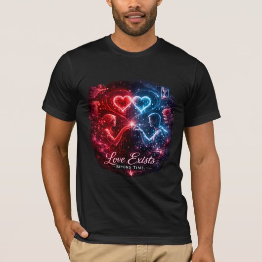 T-shirt Love Beyond Time – Futuristic Valentine’s Day  (Devant)