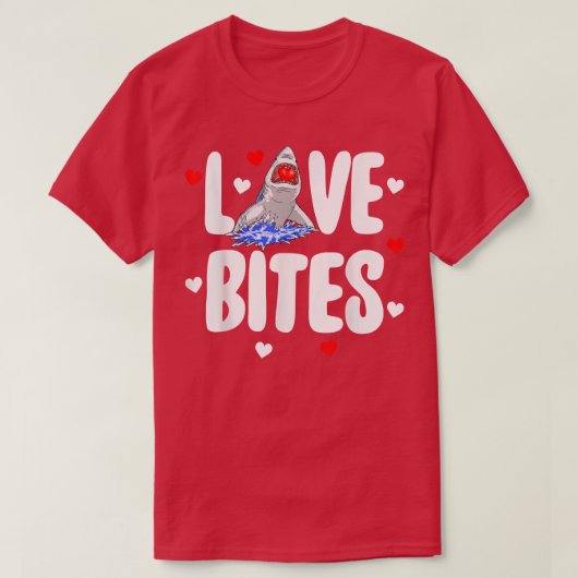 T-shirt Love Bites Shark Tee - shirts Drôle Femmes Valenti (Design devant)