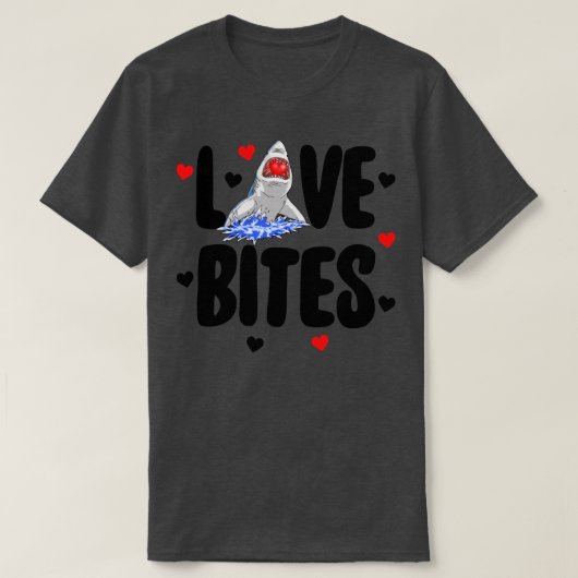 T-shirt Love Bites Shark Tee - shirts Drôle Femmes Valenti (Design devant)