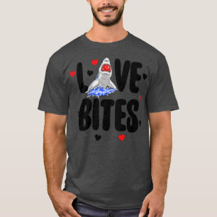 T-shirt Love Bites Shark Tee - shirts Drôle Femmes Valenti