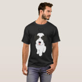 T-shirt Love Black And White Whoodle Wheaten Terrier Poodl (Devant entier)