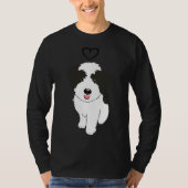 T-shirt Love Black And White Whoodle Wheaten Terrier Poodl (Devant)