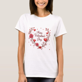 T-shirt Love Blooms : Valentine's Heart & Flower Design !