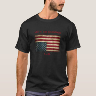 T-shirt Love Brandon Let's Go American Flag Upside Down Di