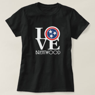 T-shirt LOVE Brentwood Tennessee (texte blanc)