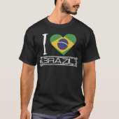 T-shirt Love Brésil Pays Drapeau (Devant)