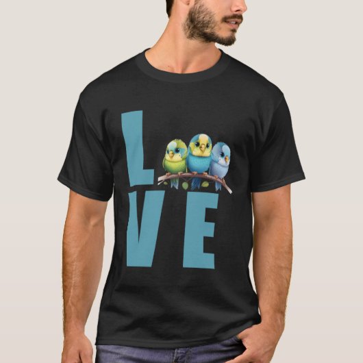 T-shirt Love Budgie Mom Budgerigar Parakeet Bird 22 (Devant)