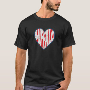 T-shirt LOVE BUFFALO NY New York 716 centre-ville rétro Bu
