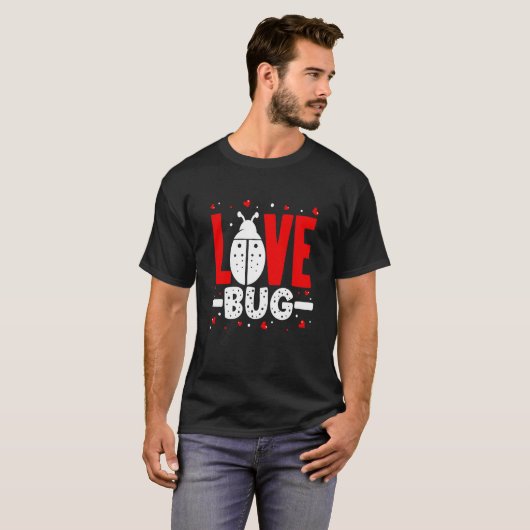 T-shirt Love Bug Valentine's Day Good Luck Nature Date Cou (Devant entier)