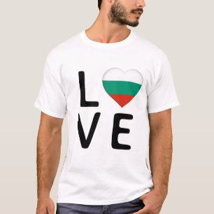 T-shirt Love - Bulgarie Drapeau