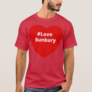 T-shirt Love Bunbury Hashtag Heart