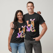 T-shirt LOVE Bunny Norwich Terrier Dog Easter Eggs Easter  (Unisexe)
