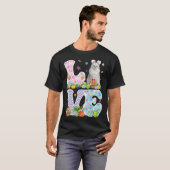 T-shirt Love Bunny Ragdoll Cat & Easter Egg Basket Easter  (Devant entier)