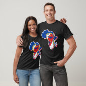T-shirt Love Cabo Cap Vert Drapeau Avec Afrique Carte Cap  (Unisexe)