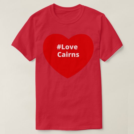 T-shirt Love Cairns Hashtag Heart (Design devant)