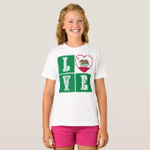 T-shirt Love California Republic State Drapeau Heart Pride (Devant entier)