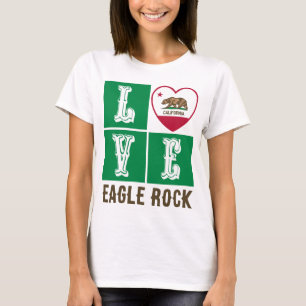 T-shirt Love California State Flag Heart Eagle Rock