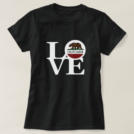 T-shirt LOVE California (texte blanc) (Design devant)