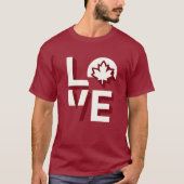 T-shirt Love Canada Maple Leaf (Devant)