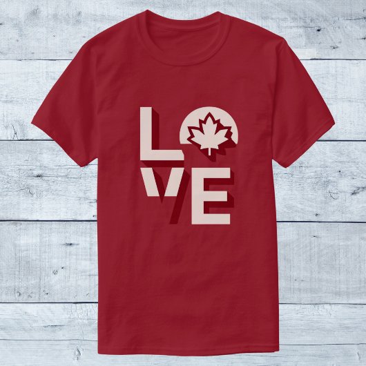 T-shirt Love Canada Maple Leaf