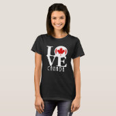 T-shirt LOVE Canada (texte blanc) (Devant entier)