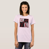 T-shirt Love carré dames char (Devant entier)