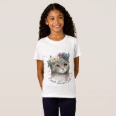 T-Shirt Love Cat fille enfant (Devant entier)