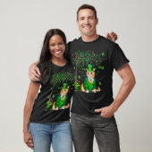 T-shirt Love Cat St. Patricks Jour Quatre Feuilles Clover  (Unisexe)