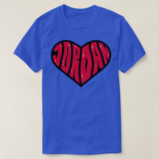 T-shirt Love chaîne texte jordan (Design devant)