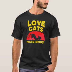 T-shirt Love Chats Hate Chiens Animaux de chat