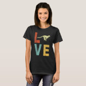 T-shirt Love Cheetah Cheetah Quote Retro (Devant entier)