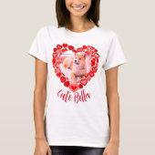 T-shirt Love chien chat en forme de coeur photo (Devant)
