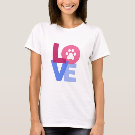 T-shirt LOVE Chien Paw (Devant)