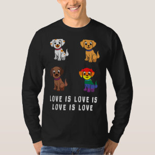 T-shirt Love Chiens Chien Chien Chien Chien Ciel Gay pride