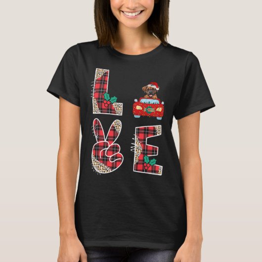 T-shirt Love Chig Boxer Riding Voiture Rouge Sweater De No (Devant)