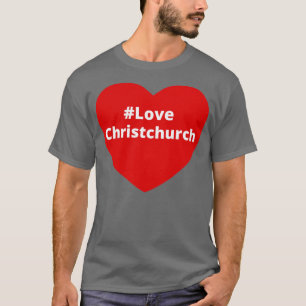 T-shirt Love Christchurch Hashtag Heart