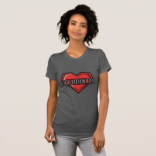 T-shirt Love Claudette (Devant entier)