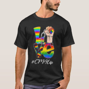 T-shirt Love Cma Life Nurse Lgbt Gay pride Rainbow Flag Nu