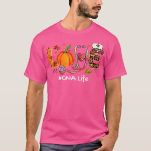 T-shirt Love CNA Nurse Life Citrouille Automne Automne Tha