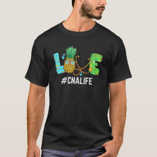 T-shirt Love Cna Vie Ananas Noël Vacances d'été