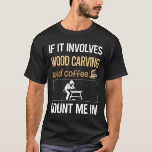 T-shirt Love Coffee Bois de sculpture