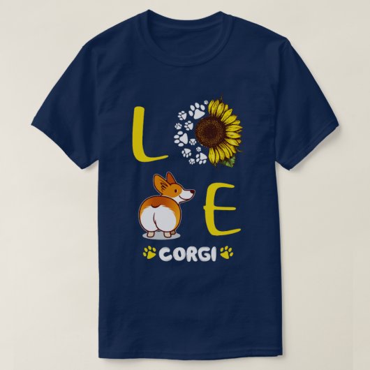 T-shirt Love Corgi (Design devant)