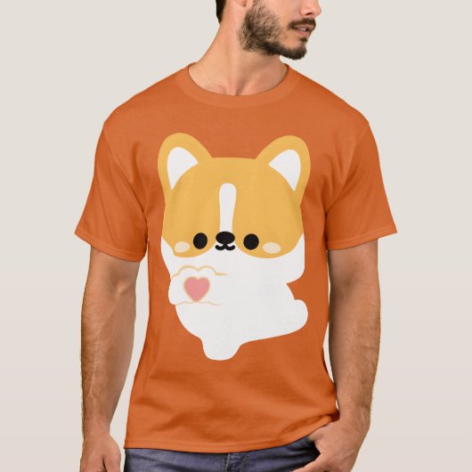 T-shirt Love Corgi friend (Devant)