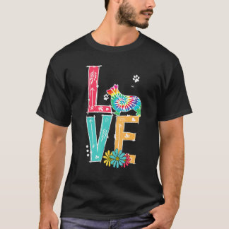 T-shirt Love Corgi Tie Dye Rainbow Corgi