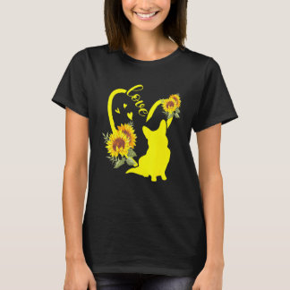 T-shirt Love Corgi Tournesol